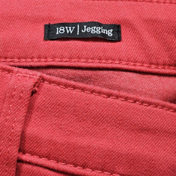 Talbots Jeggings Womens 18W Berry Pink Ankle Length Slimming High Rise Stretch - Picture 12 of 16